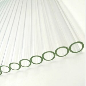 6 Pyrex Glass Blowing Tubes - 10 Pieces Each, 12mm OD, 2mm Thick Wall Tubing
