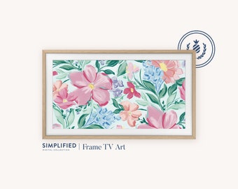 Blush Magnolia Samsung Frame TV Art, Spring and Summer Art, Painted Floral Art
