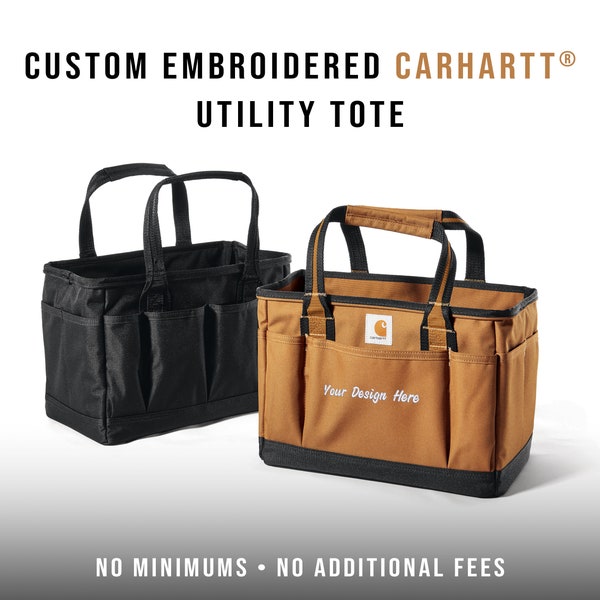Personalizable Carhartt Utility Tote | Tool Bag | Custom Embroidered Design, Text or Logo | Work and Adventure Gift