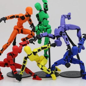 DUMMY 13 ACTION FIGURE – Articulated 3D Printed Figurine | Pre-Assembled | Desk Toy & Collectible (Color Frame/Color Armor)
