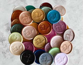 Custom Wax Seals Stickers Shipping from USA |Self-Adhesive Wax Seal-Initial Wax Seal-Wedding Invitation Seals |Premade Wax Seal Stickers