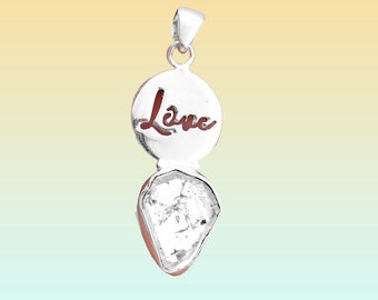Colgante de amor de cuarzo Herkimer