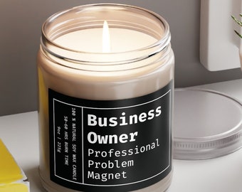 Candela per imprenditore di piccole dimensioni, candela divertente, regalo per imprenditore, candela profumata per imprenditore, candele profumate per imprenditore, 9 once