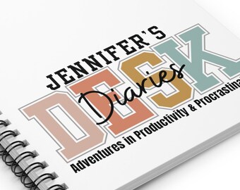 Funny Work Notebooks Personalized | Work Gifts | Office Supplies For Women | Customizable Office Gag Gift | Office Supplies Desk Diaries