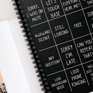 Cuaderno de bingo para conferencias telefónicas / Accesorios de escritorio / Diario de escritorio de oficina divertido / Accesorios para reuniones virtuales / Regalo de Navidad de elefante blanco