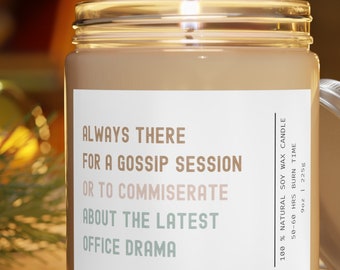 Gift For Work Bestie | Co-Worker Birthday Gift | Best Friend At Work | Work Bestie Candle | Coworker Gifts | Work Bestie Gossip Candles