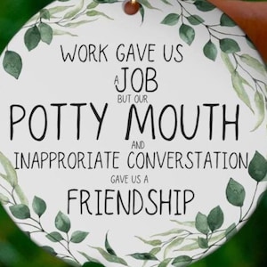 Coworker Christmas Gift | Work Friend Gift | Work Bestie Ornament | Funny Ornaments For Coworkers | Coworker Funny Christmas Ornament