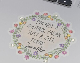 Control Freak - Idea de regalo de trabajador amante de la hoja de cálculo de Excel para compañero de trabajo, contabilidad, regalo de jefe, amigo pegatina personalizada Cntrl Freak personalizado