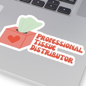 Regalo per collega / Adesivo per laptop da ufficio / Adesivi per bottiglia d'acqua per bicchiere / Divertente collega / Dramma sul lavoro / Adesivo per collega di supporto emotivo