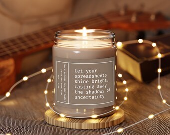 Accountant Gift | Spreadsheet Gift | Coworker Candle | Funny Spreadsheet Gift | Work Candle | Goodbye Gift For Coworker