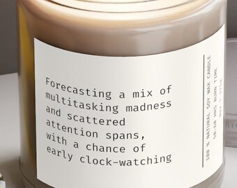 Funny Coworker Gift, Funny Work bestie Gift, Office Coffee Candle, Christmas Coworker, Funny Boss Gift, Funny Email Candle, Work Forecast