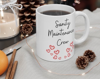 Regalo per amica di lavoro/Tazza per collega di supporto emotivo con cuori/Compleanno di collega/Regalo per collega/Tazza per amico di lavoro