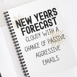 New Year Resolution Planner - 2024 Journal - Goal Setting Notebook - Reflection Journal New Years Work Forecast Passive Aggressive Email
