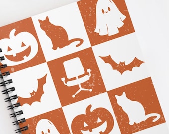 Halloween Notepad | Cute Halloween Notebook | Spooky Season | Halloween Office Desk Decor- Ruled Line Notebook