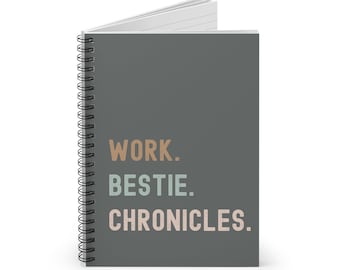 Bloc de notas Bestie de trabajo, Jefa femenina, Idea de regalo para gerente, Cuadernos de trabajo divertidos, Cuaderno de horario de trabajo, Diario divertido de amiga de trabajo