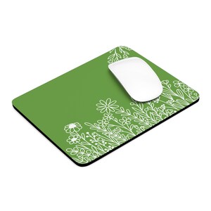 Wildflower Mousepad - Aesthetic Home Office Decor - Botanical Mouse Pad - Nature Desk Decor Floral Desk Mat - Minimalistic Mouse Pad