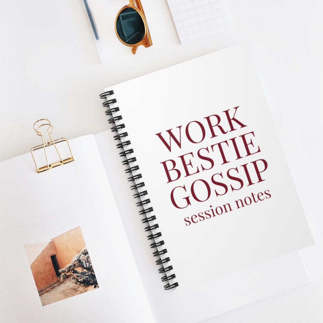 Funny Work Bestie Notebook, Gossip Session Notes Journal, Funny ...