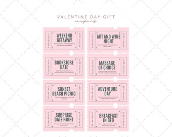 16 Valentine's love coupons printable Romantic Coupons for Valentines Day, Anniversary, or any other romanticizing celebration