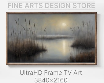 Night Lake Reed - Samsung Frame TV, Printable, Wallpaper Background