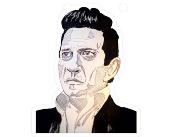 Johnny Cash Kiss-Cut Vinyl Decal