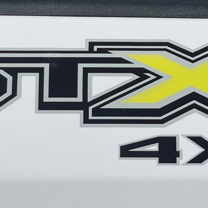 set of 2: STX 4X4 Off Road truck bed decals stickers ford f150 YELLOW