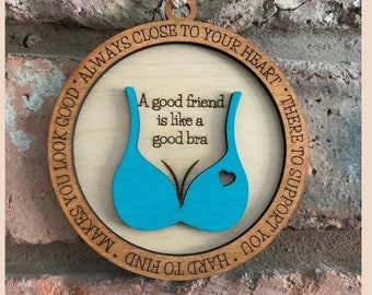 A good friend is like a good bra ornament | SVG cut file | Instand download | XTOOLM1 Tested | Christmas Ideas
