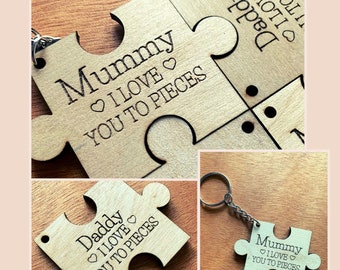 I Love You To Pieces Puzzle Piece SVG: Laser Cut File (Digital Download)