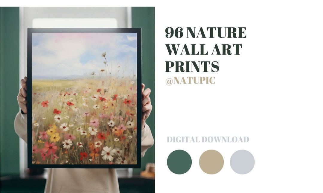 96 Printable Vintage Nature Art Prints for Home Decor Gallery BUNDLE ...