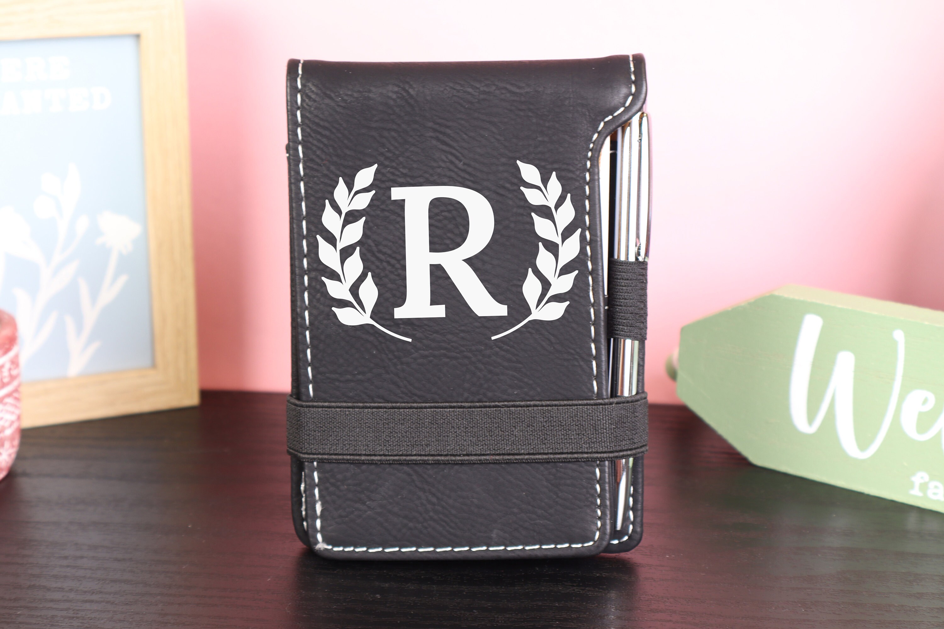 Engraved notepad small notepad personalized pocket notebook with pen