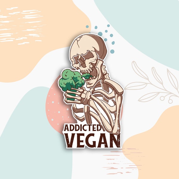 Funny vegan sticker, herbivore club, vegetarian sticker, planner sticker pack, lover sticker, laptop sticker, plant based sticker, decals