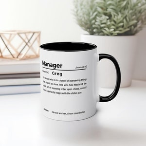 Personalized Manager Definition Mug: Appreciation Gift for Boss