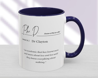 Gepersonaliseerde promotiemok: doctoraatscadeau