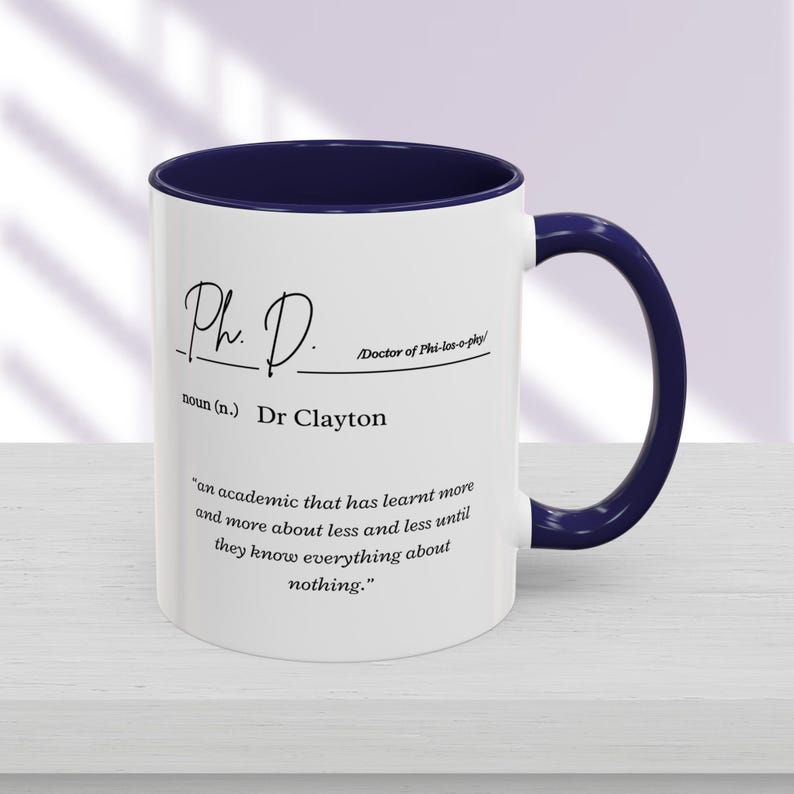 Personalized PhD Graduation Mug: Doctoral Degree Gift image 1