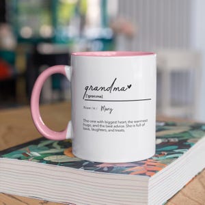 Personalised Grandma Definition Mug, Gift for Grand mother, Mother&#39;s Day Gift for Grandma, Birthday Christmas present for grand parents