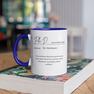 Personalized PhD Graduation Mug: Doctoral Degree Gift image 3
