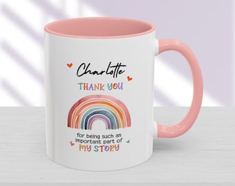 Personalized Rainbow Thank You Mug: Appreciation Gift