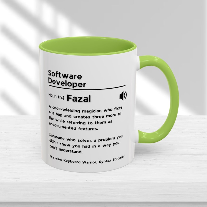 Tazza personalizzata con definizione di sviluppatore di software: regalo divertente per programmatori immagine 10