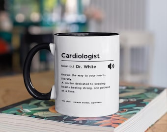 Spersonalizowany kubek z definicją kardiologa: Kubek na kawę z doktorem