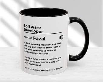Personalized Software Developer Definition Mug: Funny Programmer Gift