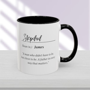 Der weltbeste Stiefvater Geschenk - Lustige Stiefvater Tasse, personalisierte Stiefvater Definition Tasse, kundenspezifische Stiefvater Tasse, Vatertag, Weihnachtsgeschenk