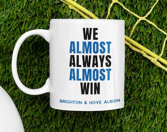 Brighton & Hove Albion Fan Mug | Seagulls Coffee Cup | Personalised Football Gift for Him | Brighton FC Supporter Gift