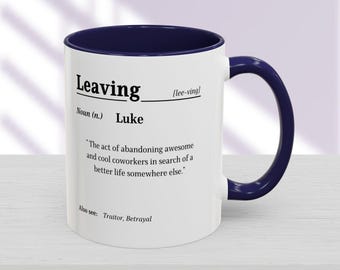 Personalized Coworker Leaving Mug: Custom Farewell Gift