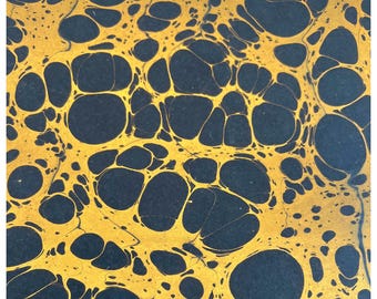 Black and Gold Marble Blotched Paper