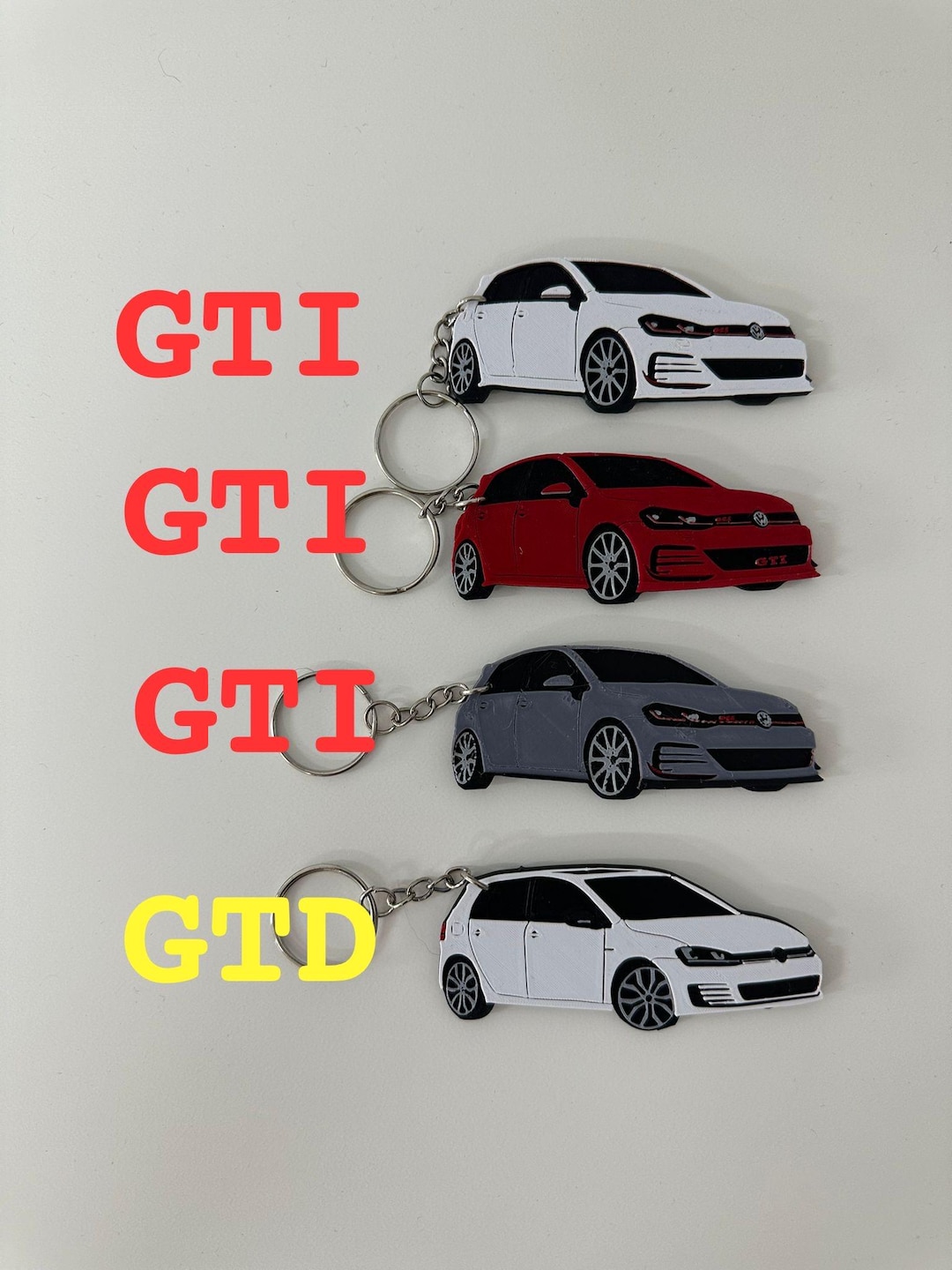 Gti Keychains Keychain Keychain Volkswagen Golf Mk7.5 GTI GTD - Etsy