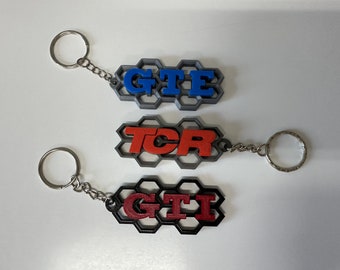 GTI, GTE, TCR honeycomb keychain, excellent quality