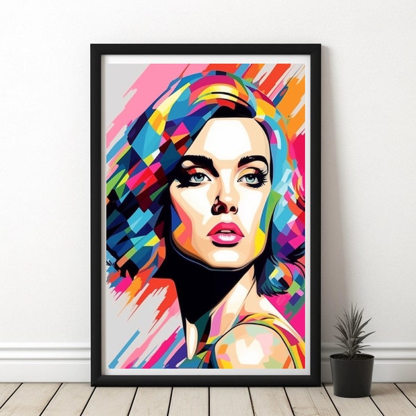 Firework of Colour - Katy Perry Pop Art Tribute - Katy Perry Art - Digital Art Print - Instant Download