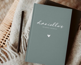 Book Reading Journal Notebook, Personalized Reading Journal, Custom Reading Tracker Journal, Reading Notes, Book Club Gift, Book Lover Gift