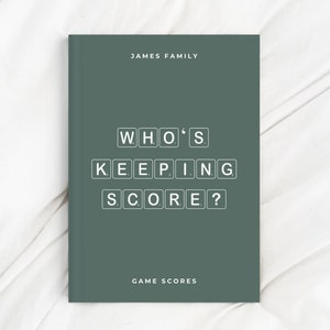 Custom Game Night Score Book, Game Lover Housewarming Gift Personalized Board Game Gift, Family Game Night Scorekeeping, Couples Game Scores
