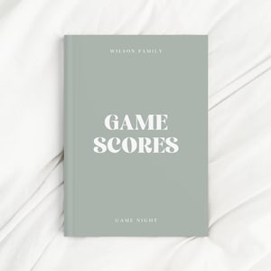 Custom Game Scores Book, Housewarming Gift Couples Game Night, Board Game Lover Gift, Custom Game Night Gift, Games Night Scorekeeping Book