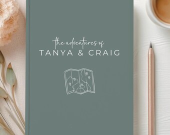 Personalized Travel Journal Adventure Book Couple Gift for Boyfriend, Custom Honeymoon Gift Bucket List Journal, World Traveler Travel Gift